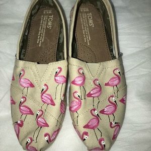 Toms Flamingo Print Shoes